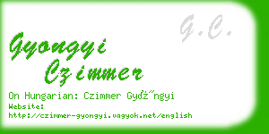 gyongyi czimmer business card